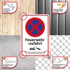 Generic Achtung Feuerwehr Entryway Signs - Ausfahrt freihalten Feuerwehr PCV