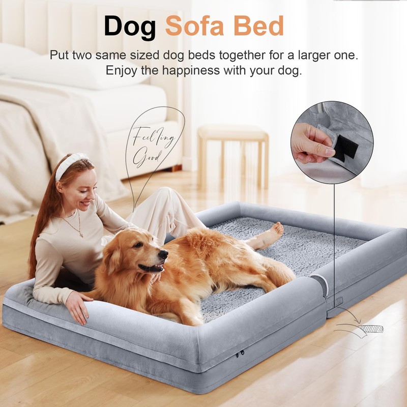 Large Dog Bed Orthopedic Washable: Beds Bolster XL Bed Big