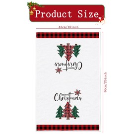 DHRUTI Truck Christmas Trees Tea Towels Christmas Kitchen Towels Tea Towels Cotton 18 x 26 Inch Seasonal Merry Christmas Drying Towel - Durable, Absorbent, Set of 2