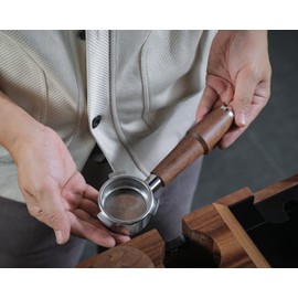 KNODOS Bottomless Portafilter 54mm for Breville Espresso Machines Includes 54 mm Puck Screen and Double Shot Filter Basket Premium Naked Portafilter