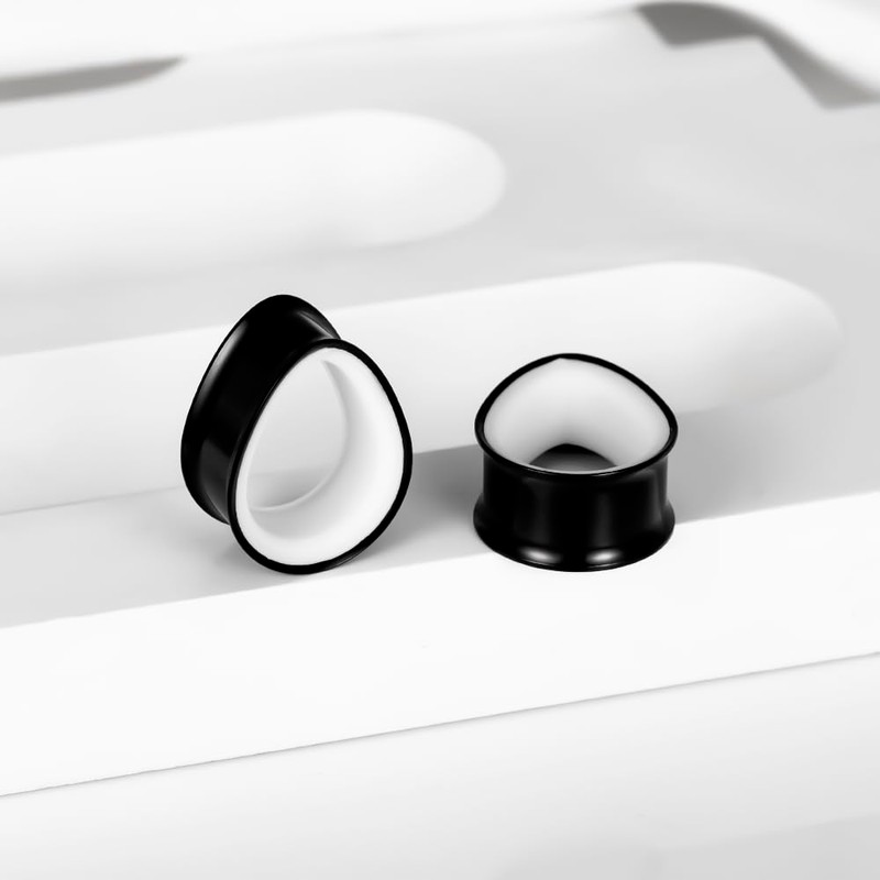 DOEARKO 2PCS Teardrop Shape Stainless Steel Outer Ring & PLA
