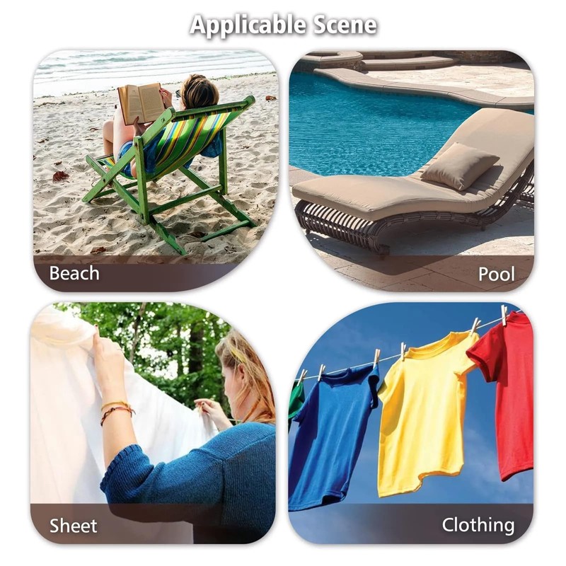 TBACW 6PCS Beach Towel Clips Beach Chair Clips Heavy Duty