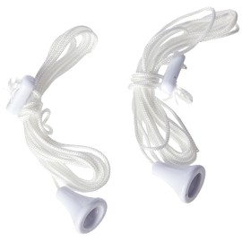 Merriway BH02624 (2-Piece) Replacement Cord Pull for Ceiling Switch, White 150 cm, 2-Piece