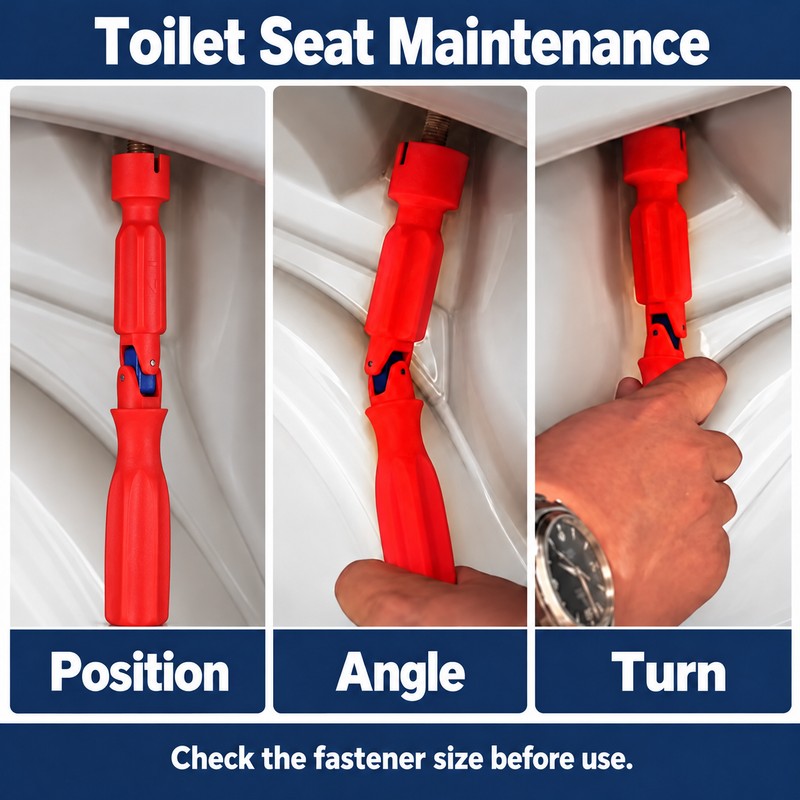 Toilet Seat Installation Wrench for Repair & Replacement – 0.67/0.51/0.39-Inch