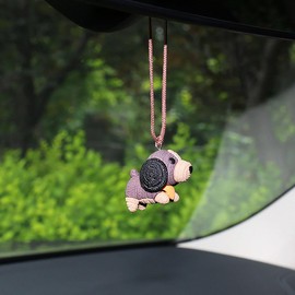 Car Mirror Hanging Accessories,Cute Car Pendant Mirror Accessories for Car Interior Ornaments,Pet Dog Car Rearview Mirror Pendant Ornament, Auto Crafts Doll for Office or Home.
