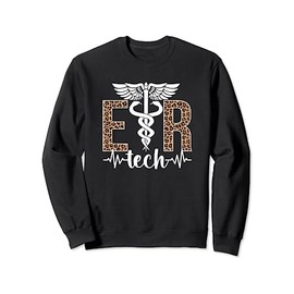 ER Tech Leopard Emergency Room Tech Emergency Technician Sweatshirt