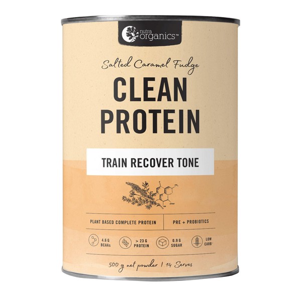 Nutra Organics Clean Protein - Salted Caramel Fudge - 500gm