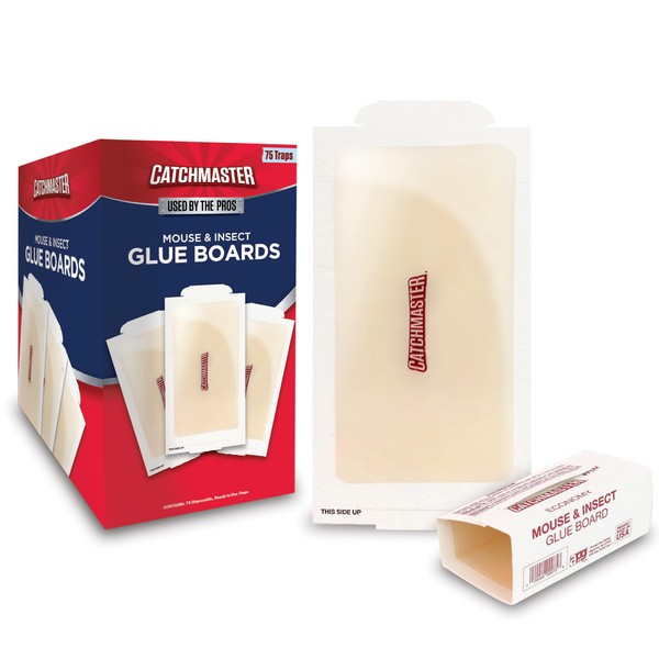 Catchmaster Pro Strength Mouse and Insect Glue Boards, 75-Pack Mouse