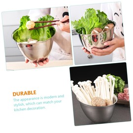 Zerodeko Stainless Steel Angled Vegetable Bowl Modern Buffet Serving Bowl for and Smooth for Kitchen Decor