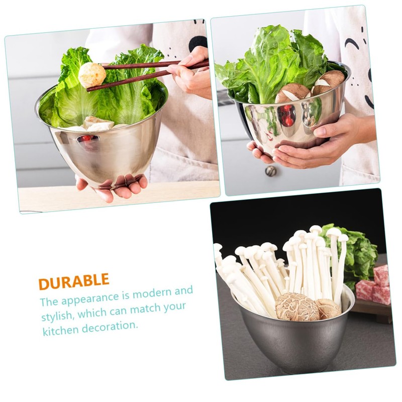 Zerodeko Stainless Steel Angled Vegetable Bowl Modern Buffet Serving Bowl