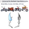 X AUTOHAUX 1 Set Universal Motorcycle Rear View Mirrors Adjustable
