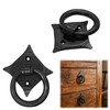 Mystic Colonial Cast Iron Colonial Ring Pull Handle, Black, Set