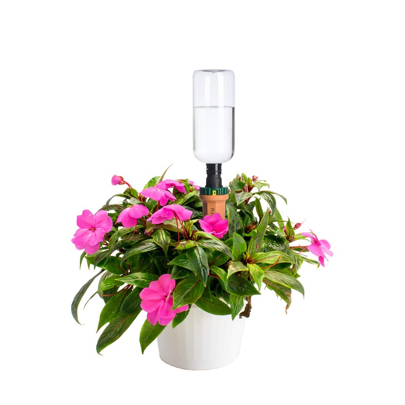 Plant Nanny Adjustable Quick Connect Plastic Bottle Stake Set (4