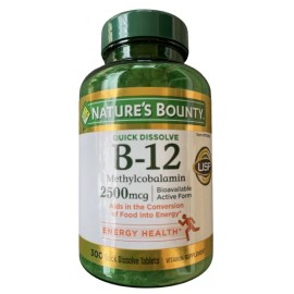Nature’s Bounty Nature's Bounty Vitamin Quick Dissolve B-12 2500 mcg 300 Quick Dissolve Tablets
