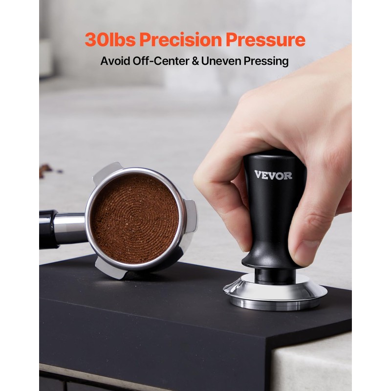 VEVOR YFQ51mm0101020001 Coffee Tamper 304 Stainless Steel + Aluminium Alloy