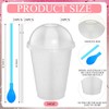 Ninehaoou 24 Sets Slushie Cups with Dome Lids and Straws