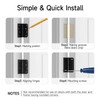 HOSOM 6 Pack Black Exterior Door Hinges 4 Inch, 5/8"