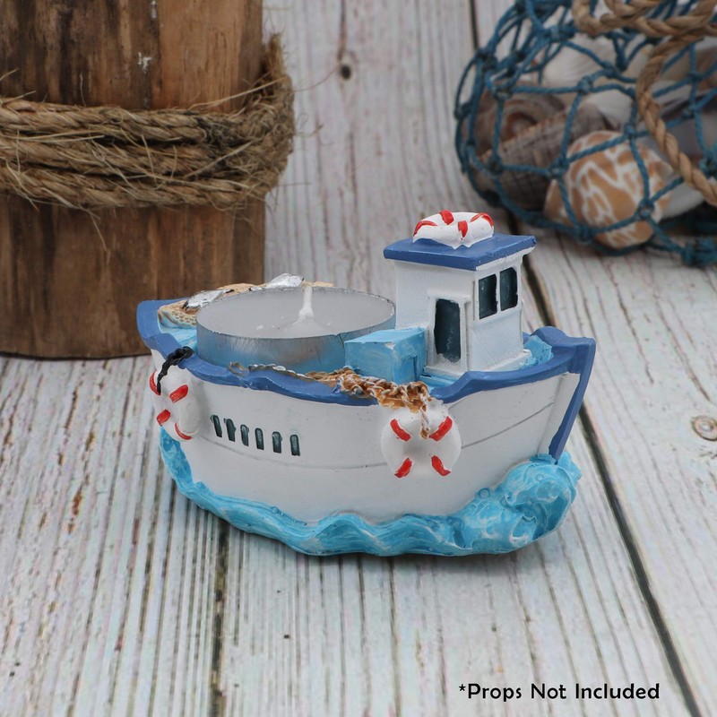 SandT Collection Sailboat Tea Light Holder Home Décor - Light