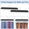 2 Pack Tie Rack & Belt Hanger 2 in 1