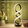 Adebime Modern Table Lamp, 7 Colors 10 Light Modes Spiral