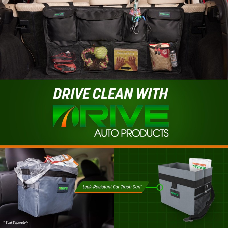 DRIVE - Back Seat Trunk Organizer, Space Saving Hanging Car