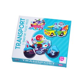 First Jiggle Early Learning Puzzles: Transport | Fun Jigsaw Puzzle Set for Kids 4+ | 5 Colorful Puzzles Featuring Cars, Trains, Planes & Boats | Fine Motor Skills, Cognitive Development