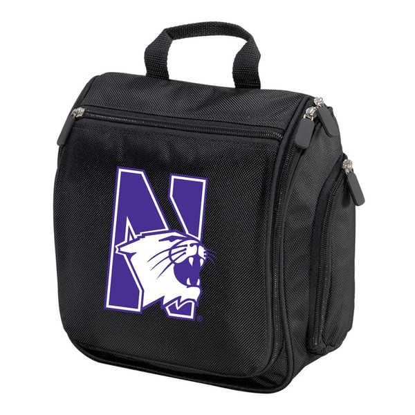 Broad Bay Northwestern University Toiletry Bags Or Hanging Northwestern Wildcats Shaving Kits for Travel Black