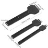 3Pcs 4mm Spacing Prong Chisel Black Alloy Steel 2/4/6 Teeth