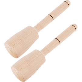 Wooden Potato Masher- Pack of 2 - Cabbage Tamper - Kitchen Wood Pounder for Mashed Potatoes - Vegetable Masher Tool