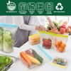SPLF 12 Pack Reusable Gallon Freezer Bags Dishwasher Microwave Safe,