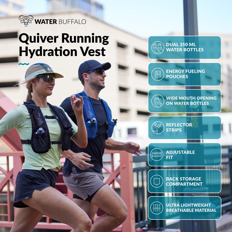 Waterproof Running Hydration Vest, 5.5L Breathable Running Hydration Pack