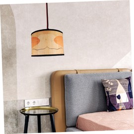 LIFKICH Drum Pendant Lamp Shade E26 E27 Vintage Bamboo Lamp 30x30x20CM Durable Fade Resistant for Chandelier Floor Table Lamps