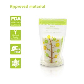 Bimirth Breastmilk Storage Bags Pre-sterilized 8oz 112counts Easy Pour Spout,BPA Free Ready to Use Double Zipper Seal Bags for Pumping Freezing and Feeding Milk Self-Standing,CPC Test Passed