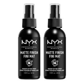 NYX Matte Setting Spray 2.03 Fl Oz Pack of 2 Long Lasting Shine Control
