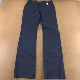 Dickies Women's SUze 6/37 Unhemmed Navy Industrial Flat Front Work Pants NWT