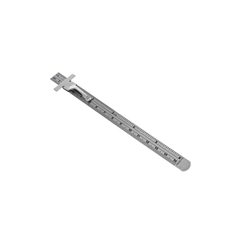 MOMOJIA 6" Stainless Steel Pocket Rule Handy Ruler with inch