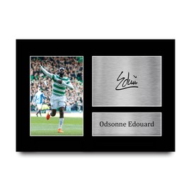 HWC Trading A4 Odsonne Edouard Celtic Gifts Printed Signed Autograph Picture for Fans and Supporters - A4