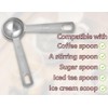 Lhbwhiz Pack of 2 Coffee Spoons, Stainless Steel Coffee Scoop,