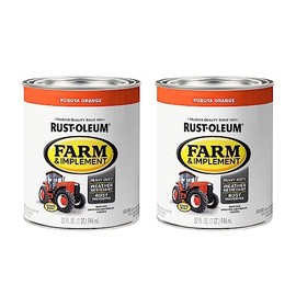 Rust-Oleum 280159-2PK Farm & Implement Enamel Paint, Quart, Kubota Orange, 32 Fl Oz (Pack of 2)