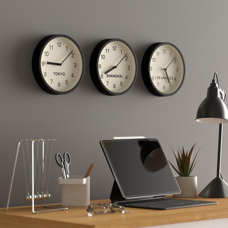 Jones Clocks® Tokyo Zone wall clock | Small modern round