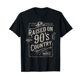 Raised on 90s Country Shirt Womens Music Cowgirl Cowboy T-Shirt