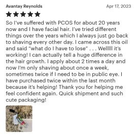 calendula crow HIRSUTISM Oil Roller All Natural Facial Hair Inhibitor - Unwanted Face Hair/Chin