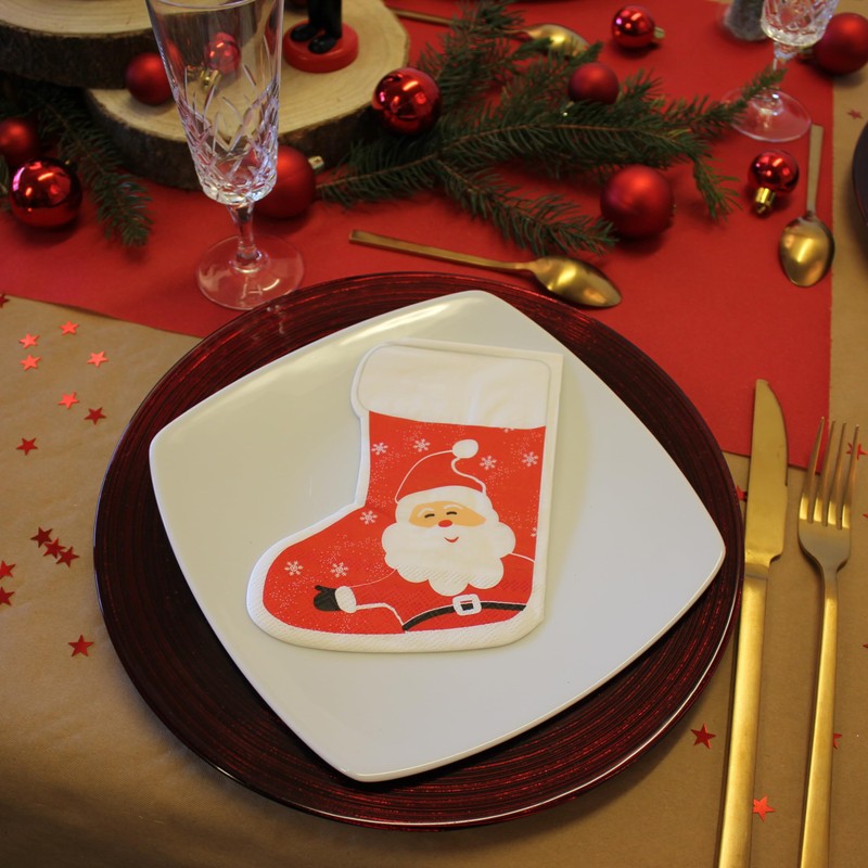 20 Boot Shaped Napkins