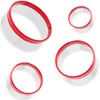 4 Pcs Round Cookie Cutters - Circle Biscuit Cutter Set,