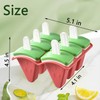 Watermelon Shape Popsicle Molds, Ice Pop Silicone Molds 6 Cavities,