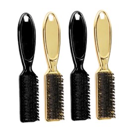 FRCOLOR 4pcs Neck Duster Brush Professional Hair Cleaning and Beard Grooming Brushes for Men Comfortable Handle Easy to Clean for Salons and Personal Use