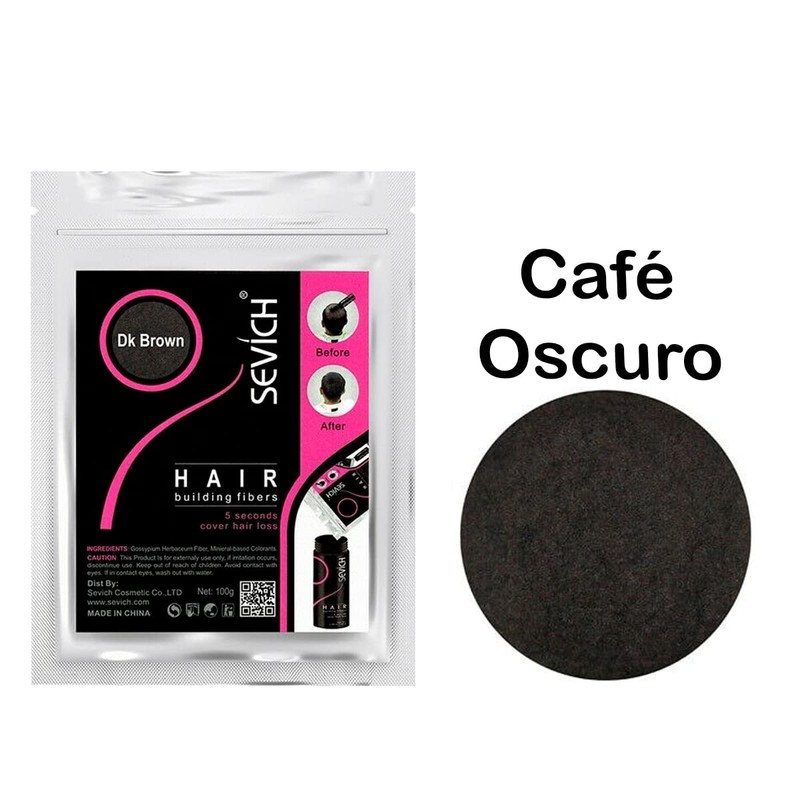 Sevich Micro Fibras Naturales 100 grs Disminuye la Calvicie (Café