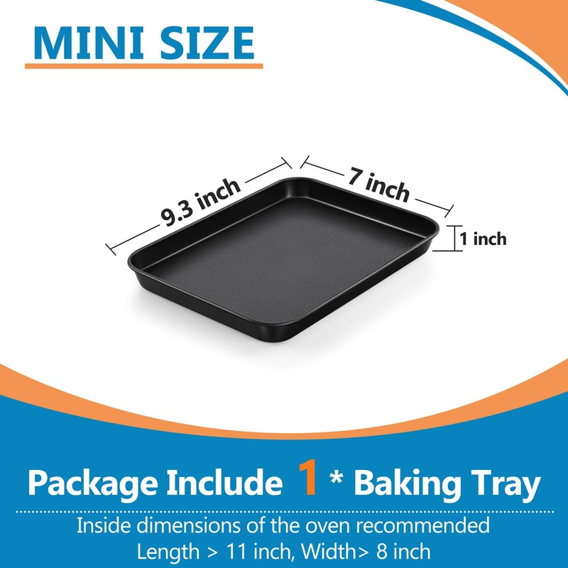 P&P CHEF 9 Inch Baking Cookie Sheet Pan, Carbon Steel