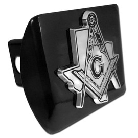 Elektroplate Masonic Square and Compasses Texas All Metal Black Hitch Cover for Trucks and SUVs | Fits Standard 2" Trailer Hitch Receivers | Premium Weatherproof