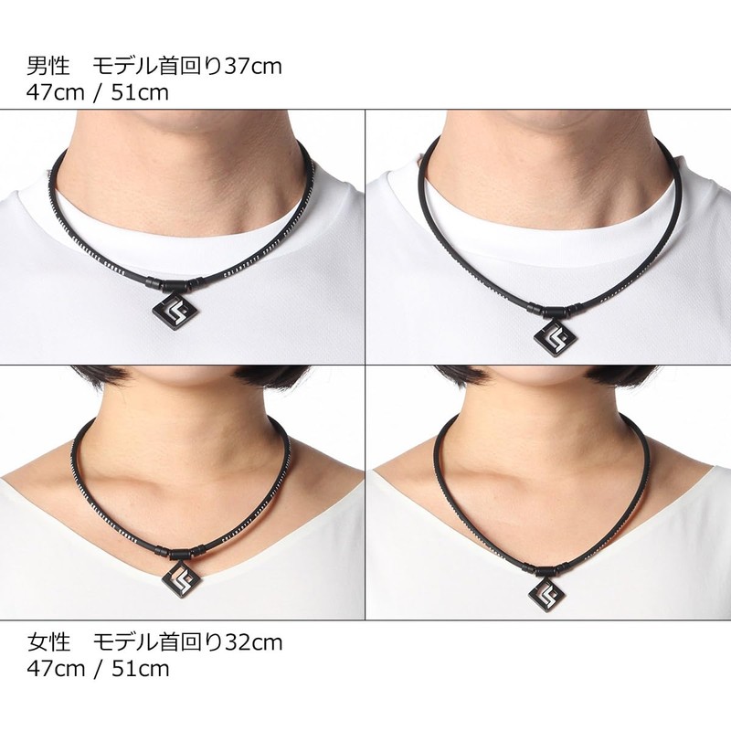 [コラントッテ] SPORTS PRO マグチタンネックレス SG160 CO磁気ネックレスS160 ループ：ブラック×レッド トップ：ブラックチタン×レッド L 51cm